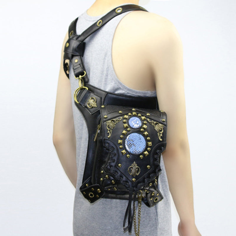 Steam Punk Chains Crossbody Waist Pack