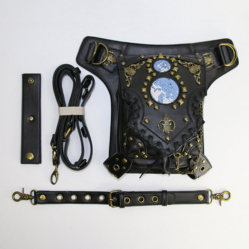 Steam Punk Chains Crossbody Waist Pack