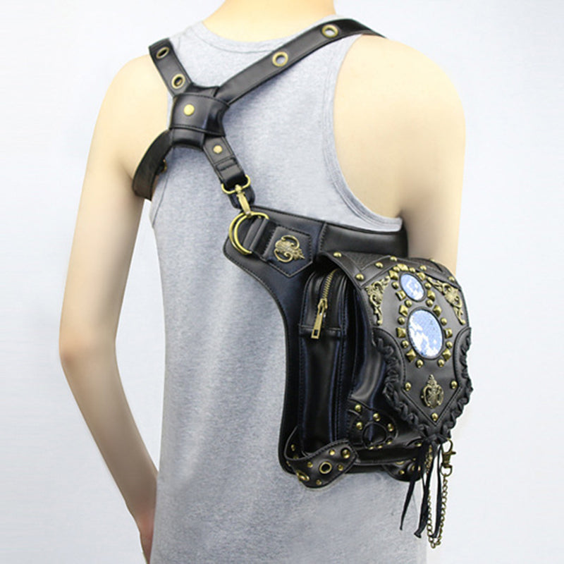 Steam Punk Chains Crossbody Waist Pack