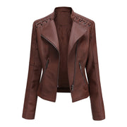 Punk Slim Fit Thin Motorcycle Leather Jacket