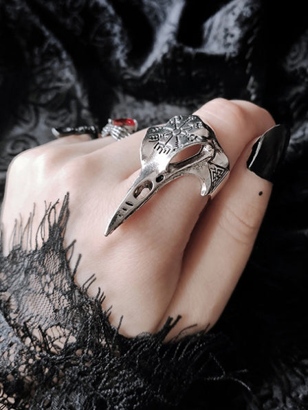 Engraved Eagle's Beak Band Ring