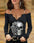 Horror Rose Skull Strapless Long Sleeve T-Shirt