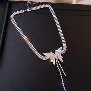 Elegant Dangling Butterfly Necklace