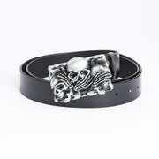 Men's Punk Skull Cowhide Belt