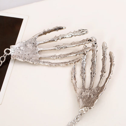 Punk Skull Claw Halloween Necklace