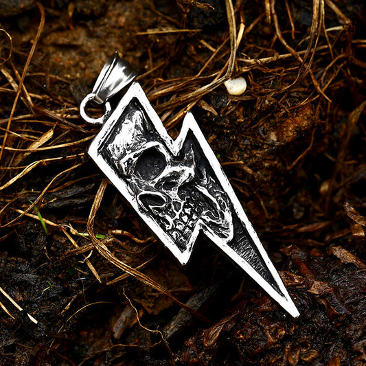 Punk Skull Lightning Pendant