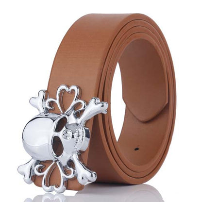 Punk Skull Buckle Leather Belt