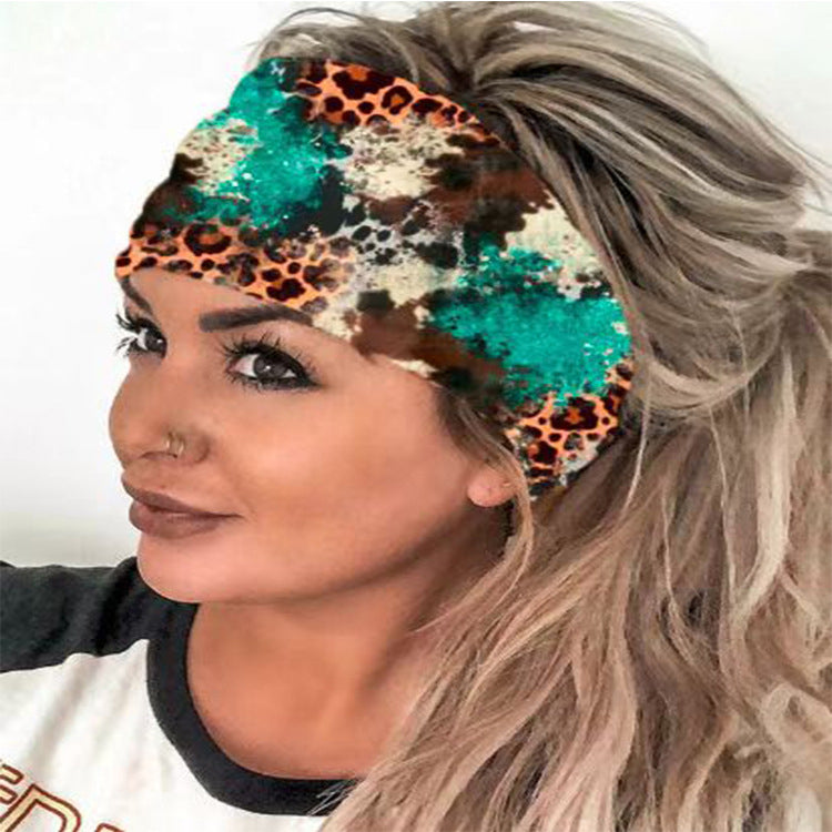 Casual Knitted Printed Elastic Headwrap