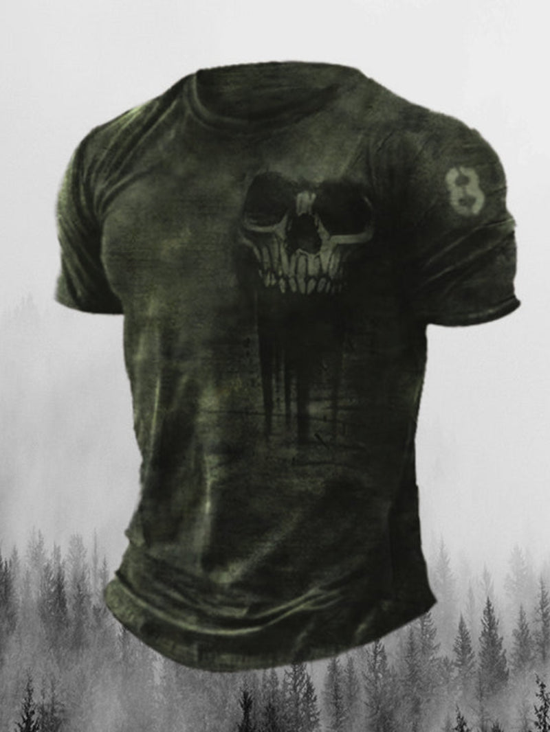 Men's Vintage Skull Short Sleeves T-Shirt