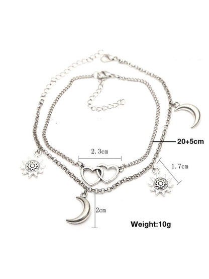 Sun Love Crescent Anklet Beach Foot Ornaments