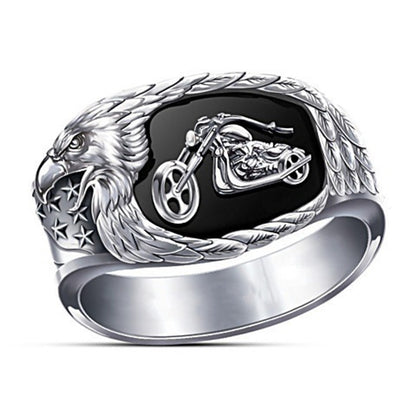 Men's Crafted Motocycle Eagle Ring