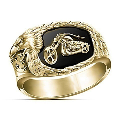 Men's Crafted Motocycle Eagle Ring