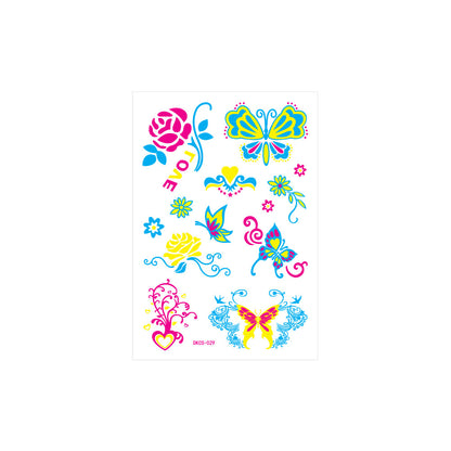 Creative Multi Color Fluorescent Tattoo Stickers