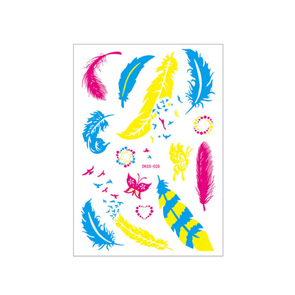 Creative Multi Color Fluorescent Tattoo Stickers