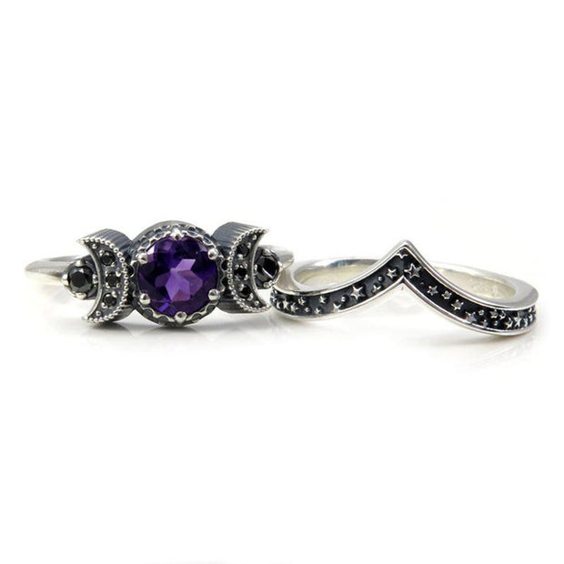 Gothic Style Moon Alloy Ring