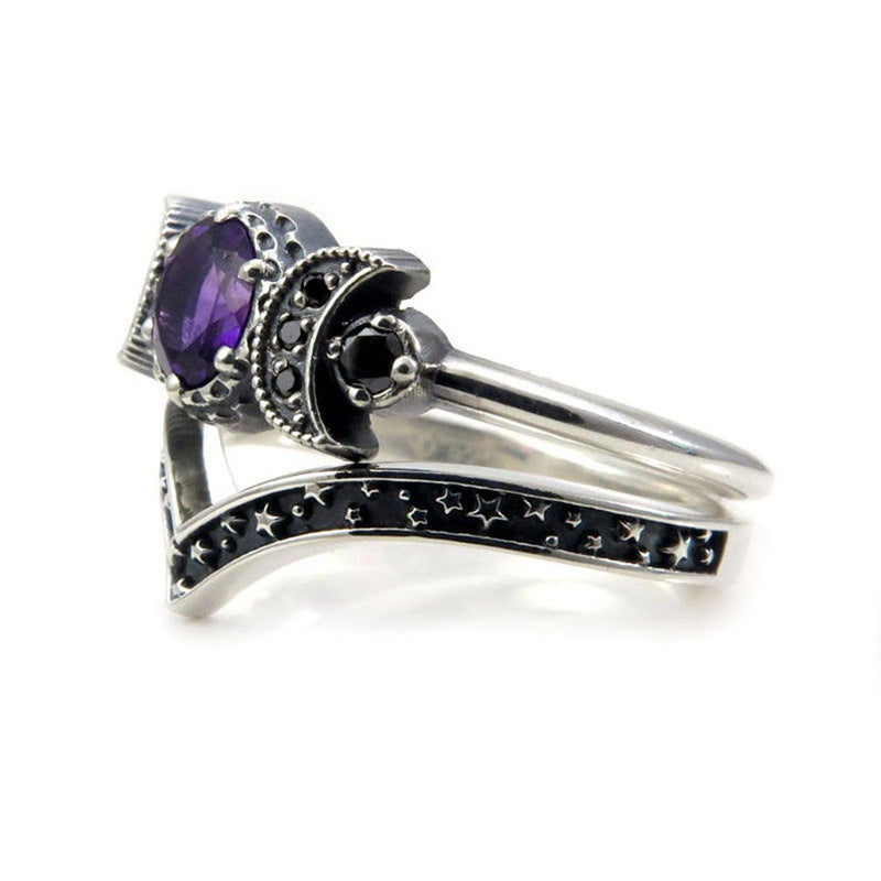 Gothic Style Moon Alloy Ring