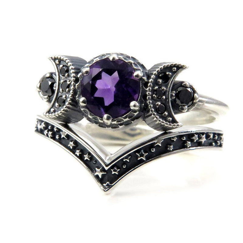 Gothic Style Moon Alloy Ring