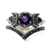 Gothic Style Moon Alloy Ring