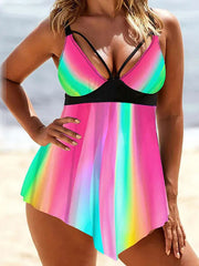 Color Printing Swimsuit Skirt