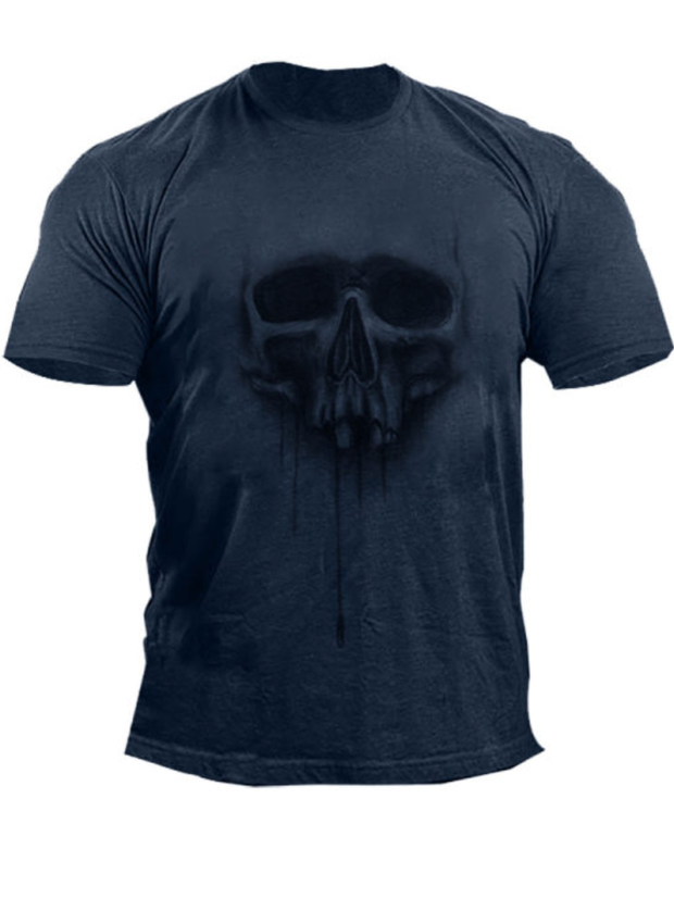 T-shirt Homme Col Rond Imprimé Crâne 