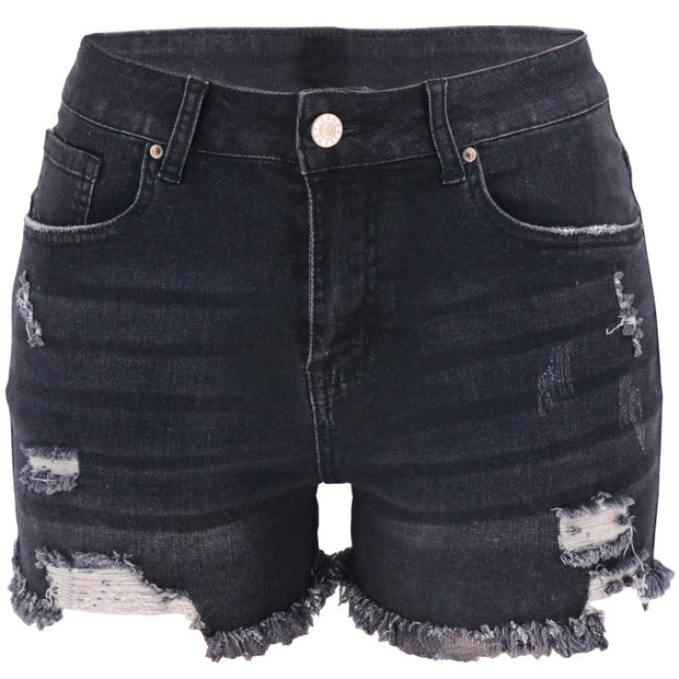 Frayed Ripped High Waist Jeans