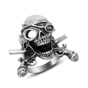 Musketenschädel-Piraten-Punk-Ring