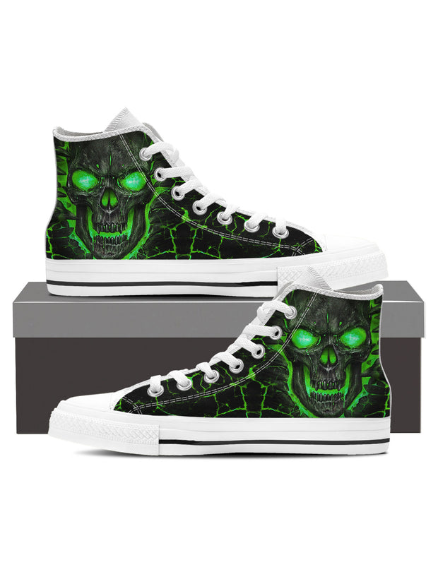 Skull Print Canvas Shoes For Lovers