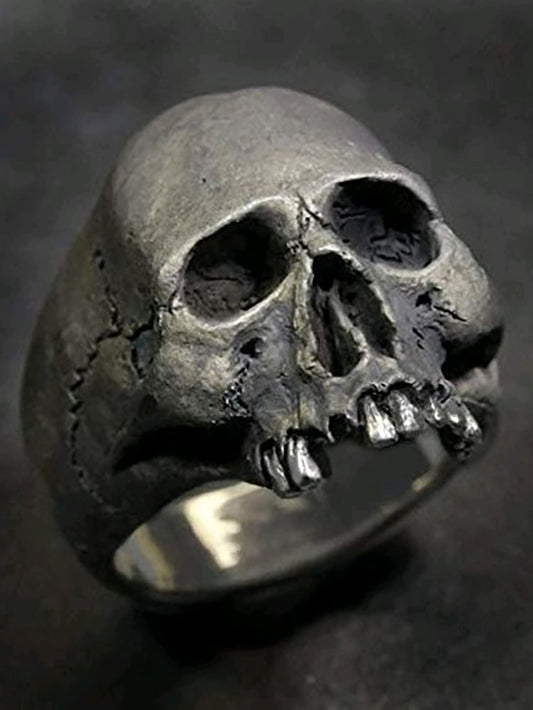 Gothic Punk Ring mit Totenkopf 