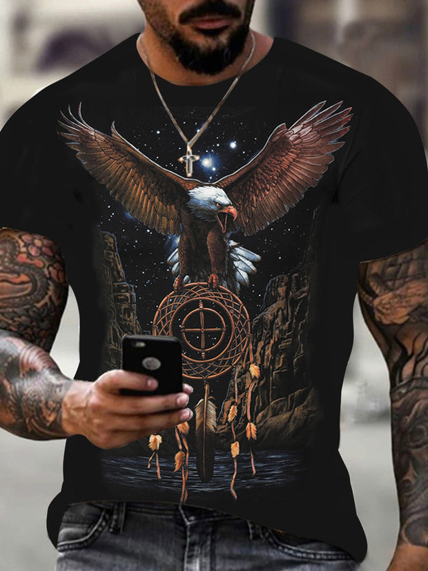 T-Shirt mit Adler-Print für Herren 