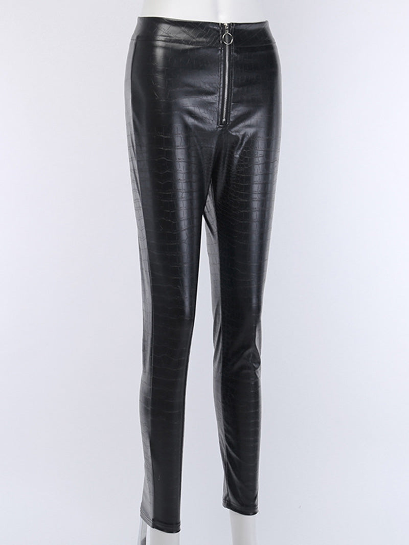 Pantalon PU sexy extensible 