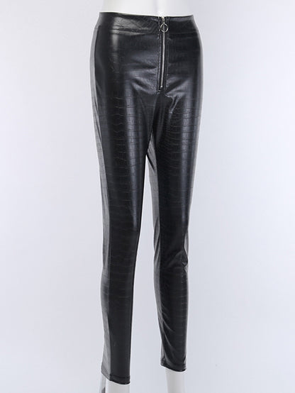 Pantalon PU sexy extensible 