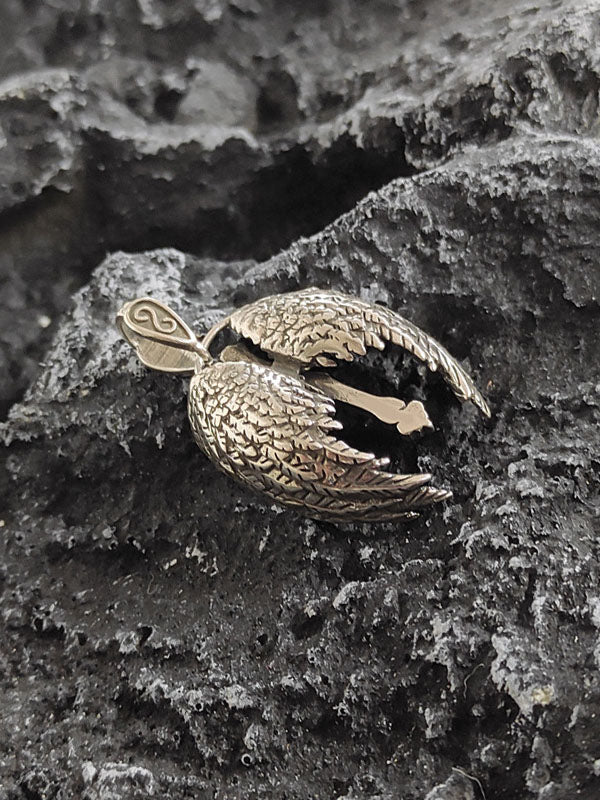 Pendentif Croix Ailes d'Ange 