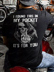 Lässiges T-Shirt für Herren mit Totenkopf- und Buchstaben-Aufdruck 