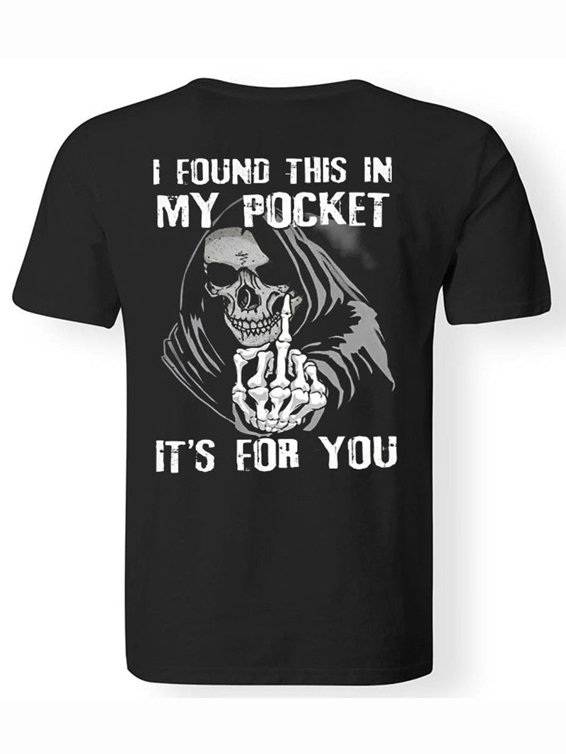 Lässiges T-Shirt für Herren mit Totenkopf- und Buchstaben-Aufdruck 