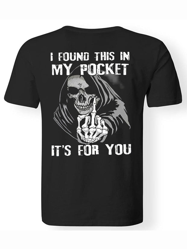 Lässiges T-Shirt für Herren mit Totenkopf- und Buchstaben-Aufdruck 