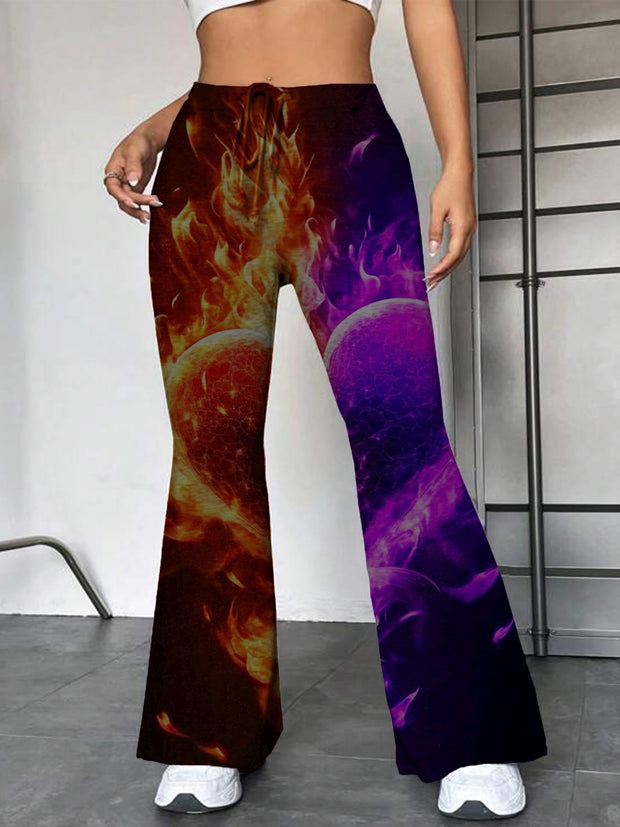 Pantalon pour femme à motif d'amour de feu