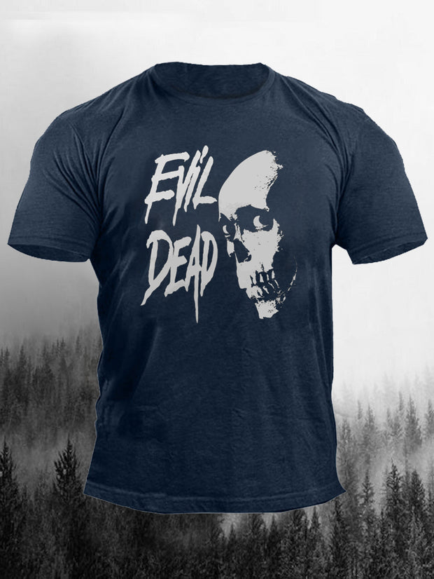 T-shirt imprimé Evil Dead Skull pour hommes 