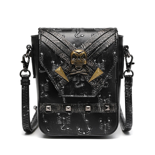 Sac à bandoulière Skull Punk pour femme 