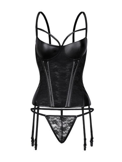 Gothic Punk PU Lace Shapewear