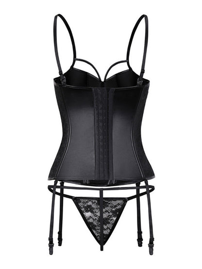 Gothic Punk PU Lace Shapewear