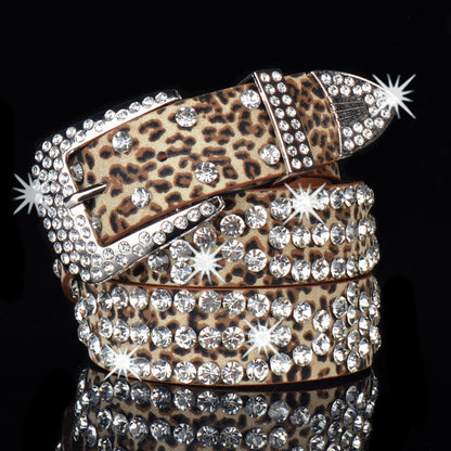 Ceinture pour femme à la mode en strass brillant 