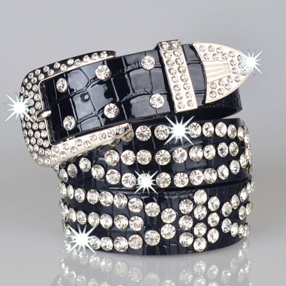 Shiny Rhinestone Fashion Women's Belt