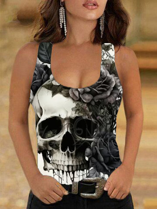 Dark Skull Sleeveless Vest