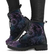 Casual lace-up high-top round toe autumn and winter Martin boots plus size