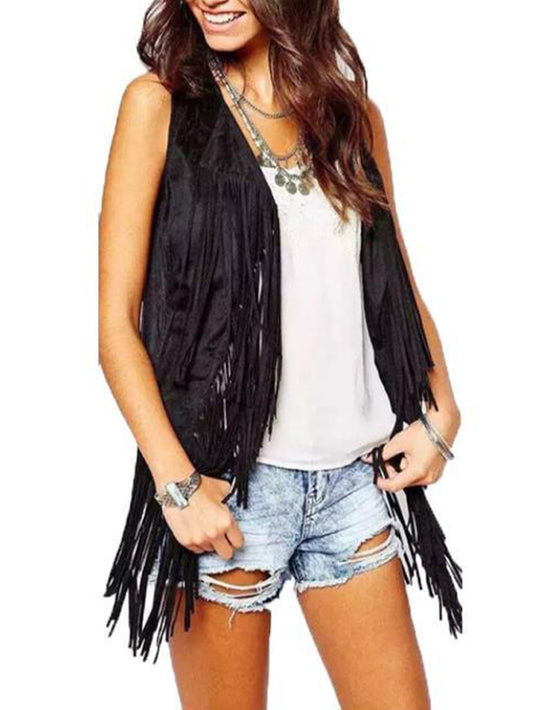 Tassel Slim Fit Skinny Vest