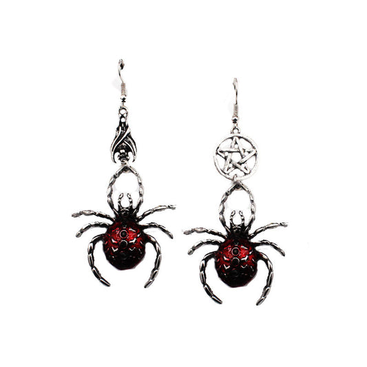 Boucles d'oreilles araignée gothique punk 