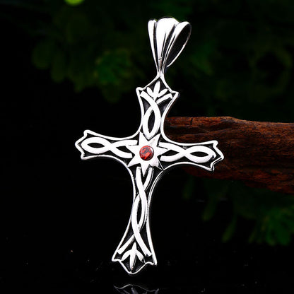 Fashionable Men's Gothic Style Cross Pendant