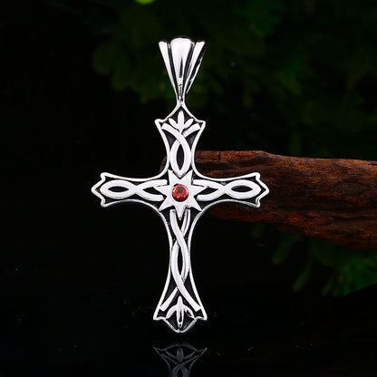 Fashionable Men's Gothic Style Cross Pendant