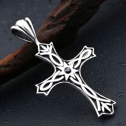 Fashionable Men's Gothic Style Cross Pendant