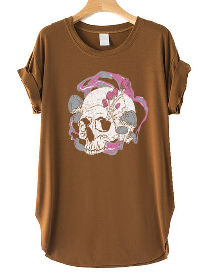 Casual Skull Graphic T-Shirt